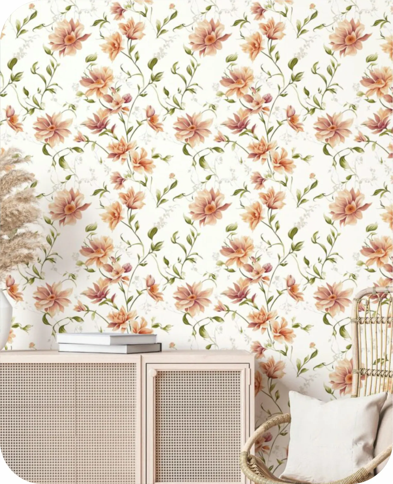 botanical wallpaper pattern for living room
